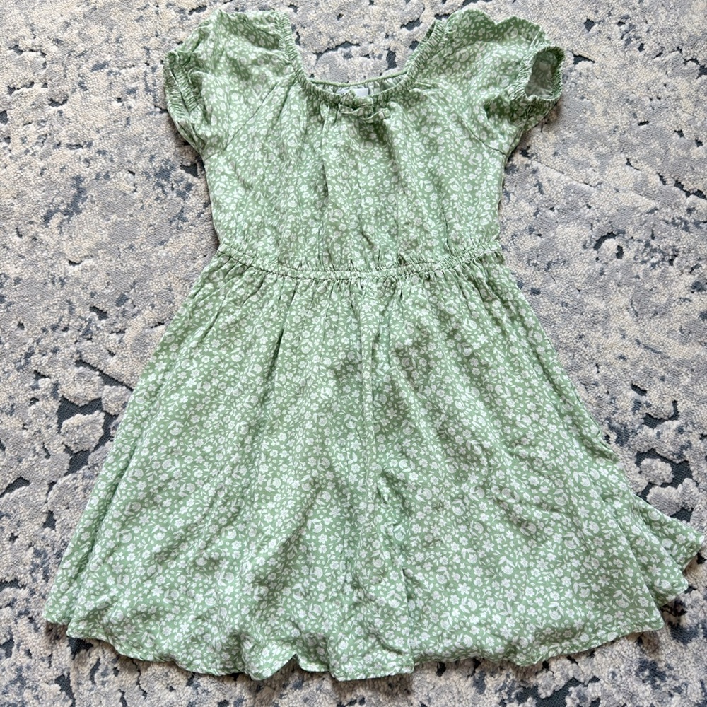 Epic Threads Light Green Floral Kids Dress